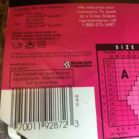 No Nonsense great shapes pantyhose, color midnight black, size: A - Picture 7 of 12